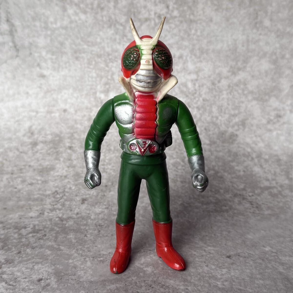 当時物 ポピー 仮面ライダーV3 ソフビ ソフビ人形 フィギュア / 絶版 玩具 おもちゃ ヴィンテージ 昭和 古い 昔 ミニソフビ ミニサイズ