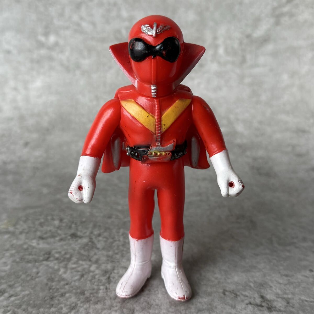 当時物 ポピー 秘密戦隊ゴレンジャー アカレンジャー ソフビ / 絶版 玩具 フィギュア 昭和 ヴィンテージ 戦隊 ヒーロー 特撮 おもちゃ