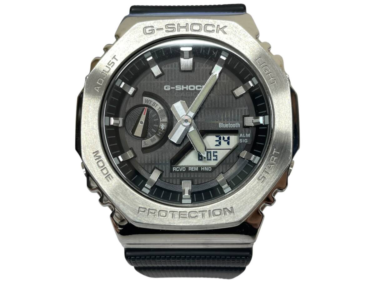 CASIO G-SHOCK Gショック 腕時計 アナデジ タフソーラー GBM-2100 シルバー×ブラック メンズ/045