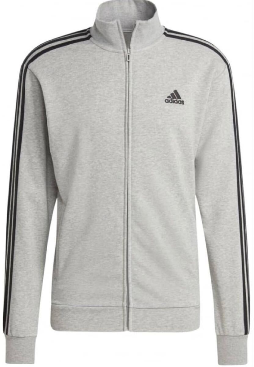 アディダス☆adidas★ゴルフに☆トラックジャケット スリーストライプス フレンチテリー素材★XL(O)☆未使用品☆タグ付き　