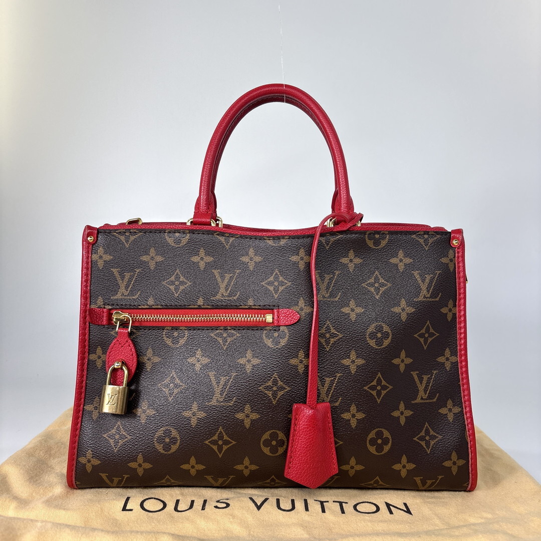 新品同様 Louis Vuitton ルイヴィトン ポパンクールPM M43433 ハンドバッグ レディース トートバッグ レディース ブラウン 