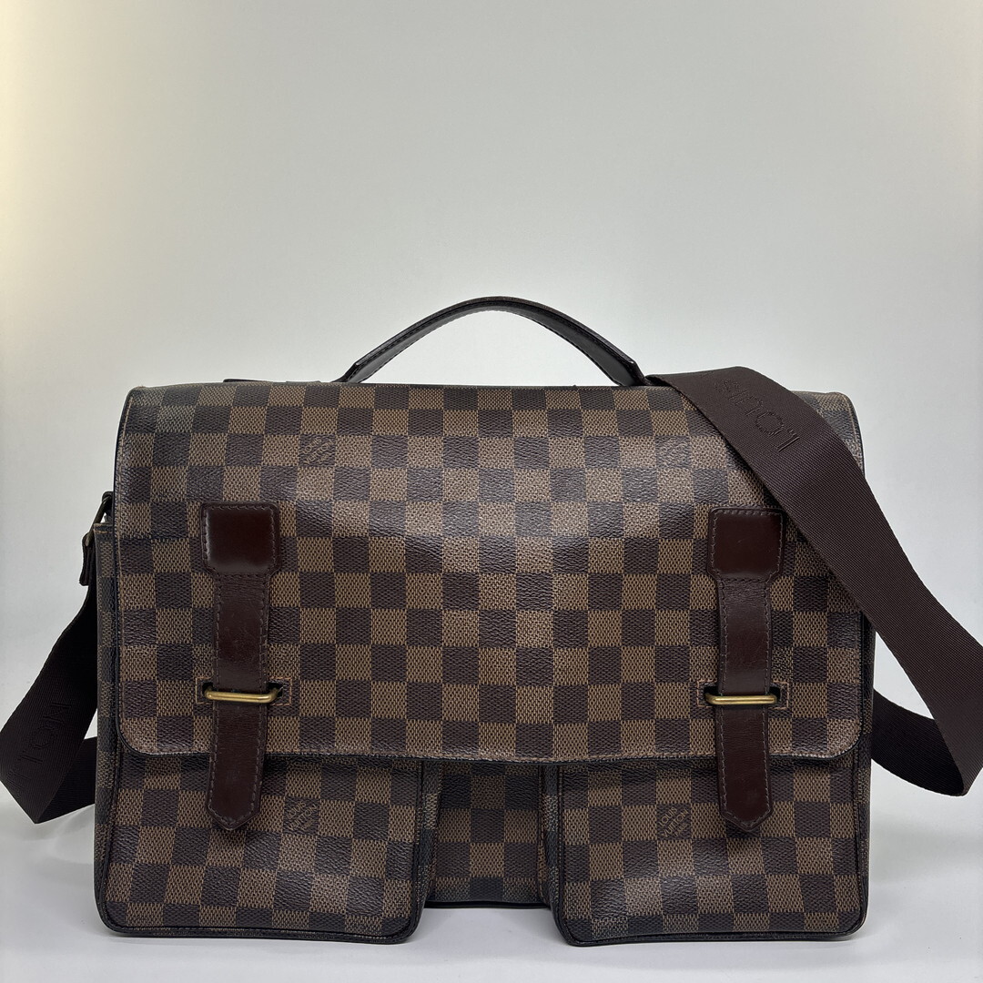 1円 極美品 Louis Vuitton ルイヴィトン ダミエ ブロードウェイ ショルダーバッグ N42270 メッセンジャーバッグ メンズ ビジネスバッグ 