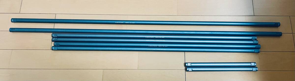 【中古品】9.Solutions ナインドットソリューションズ 5/8インチ ロッドセット（1000mm×2/750mm×4/250mm×2+コネクタ×4）