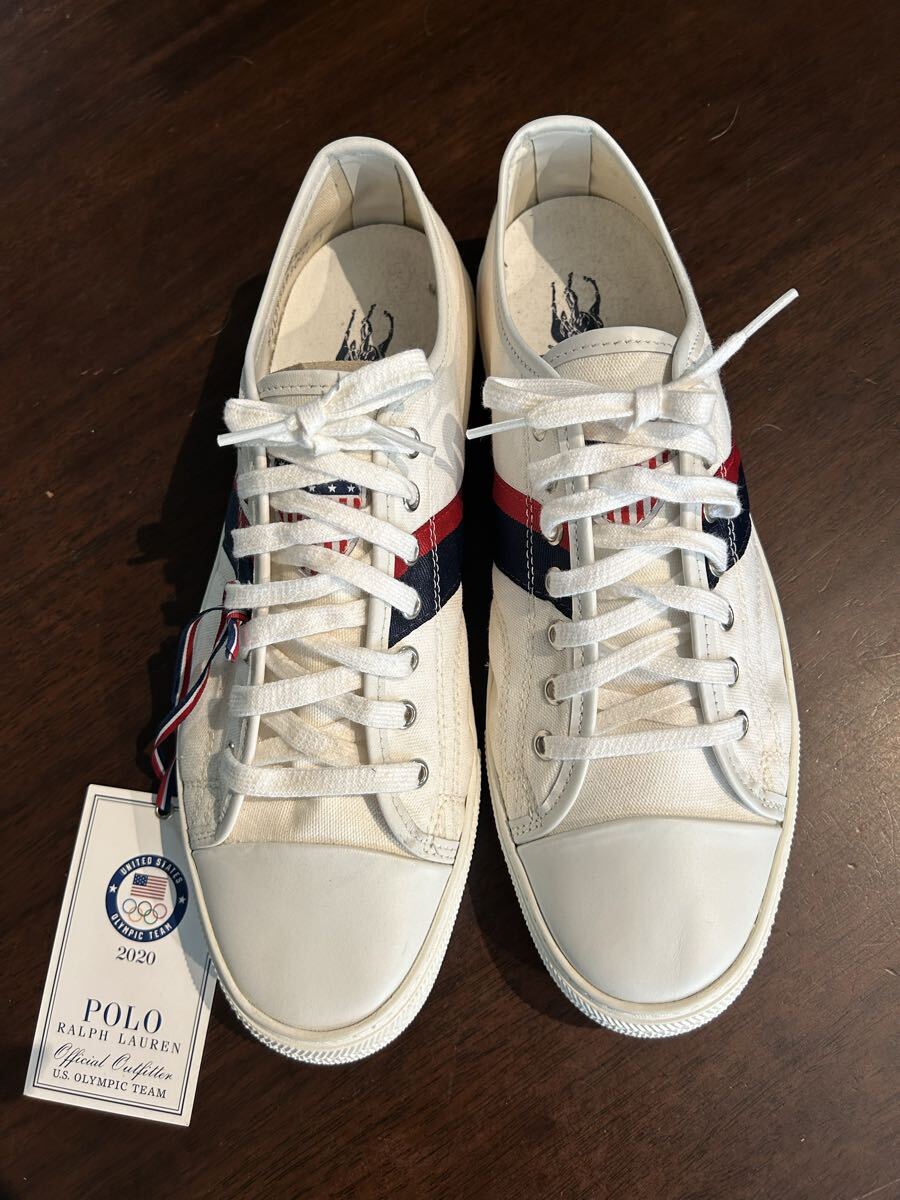 新品 未使用 自宅保管品 ポロ ラルフローレン アメリカチーム オリンピックチーム スニーカー POLO RALPH LAUREN 11.5インチ 29.5ｃｍ