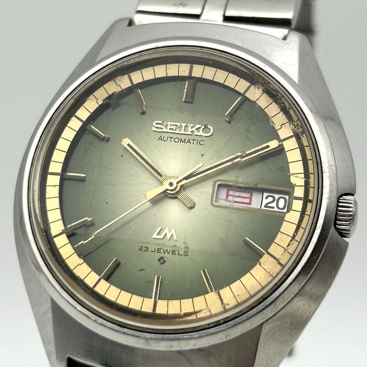 【純正ブレス 稼働】SEIKO セイコー LM ロードマチック 5606-7270 グリーングラデーション文字盤 腕時計 japan vintage 1972年11月