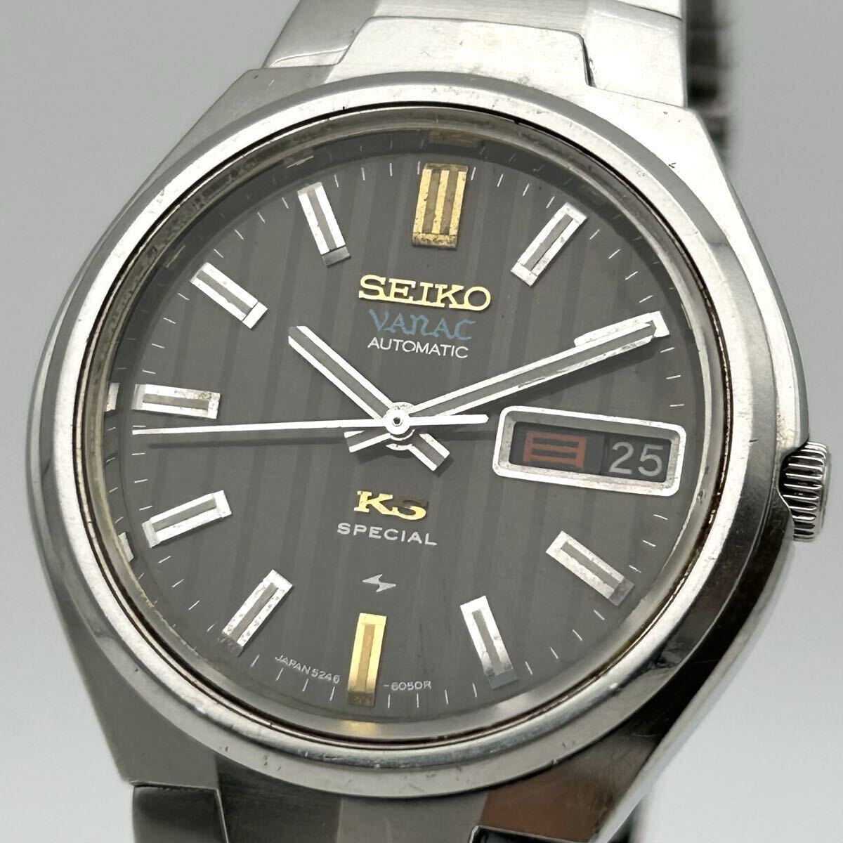 【希少 稼働】KINGSEIKO VANAC Special キングセイコー バナック スペシャル ヴァナック 5246-6041 ストライプ文字盤 腕時計JAPAN vintage