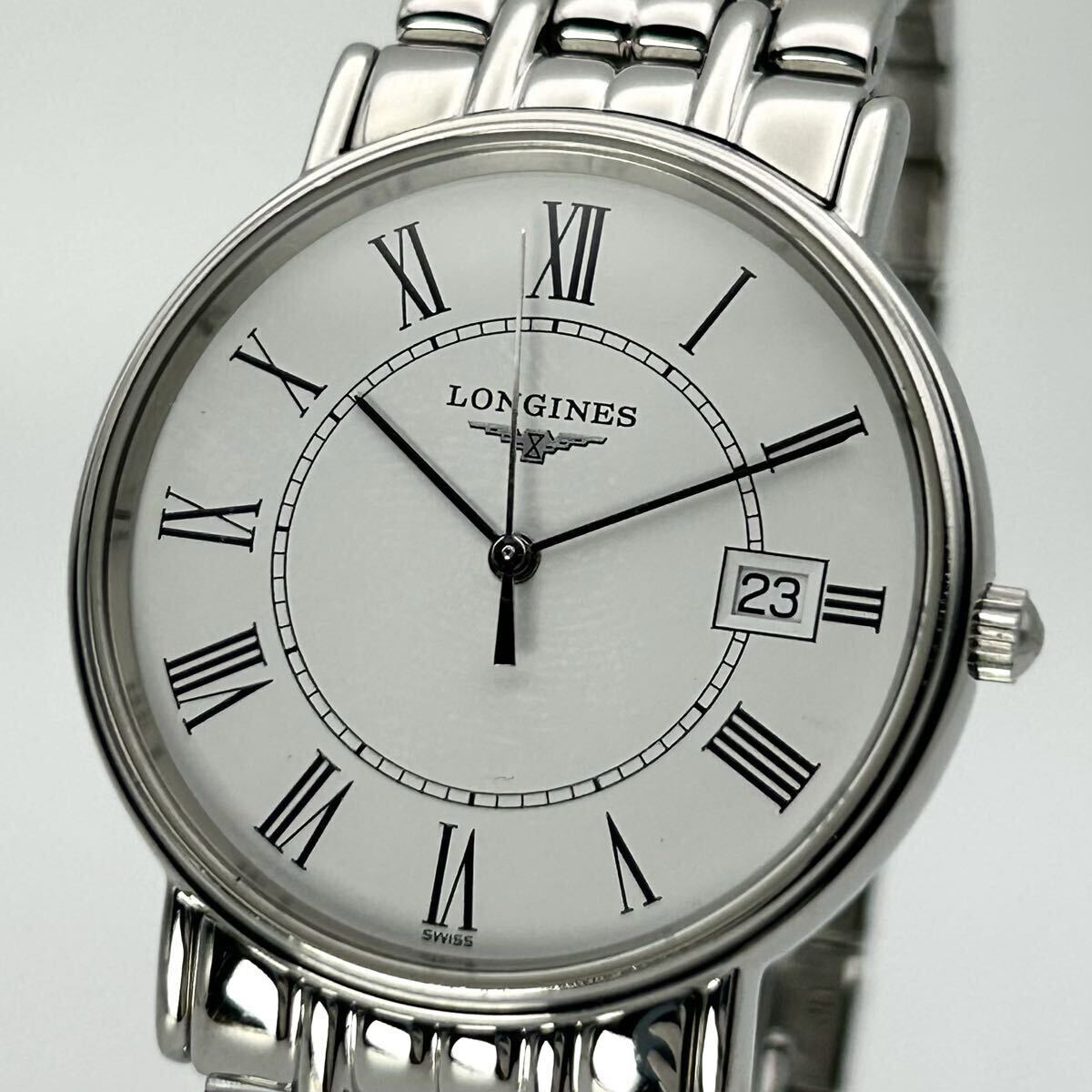 【メンズ 稼働】LONGINES ロンジン La Grand Classque ラ グラン クラシック L4.720.4 ローマン 薄型 デイト 腕時計