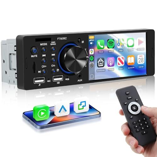 4インチ Hodozzy 1DIN カーステレオ Bluetooth対応 CarPlay/Android Auto サポートカーオ