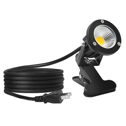 電球色 防雨 防水型 led クリップライト 7W 630lm コード長3m led スポット 屋外 照明 看板用 店舗 電気スタ
