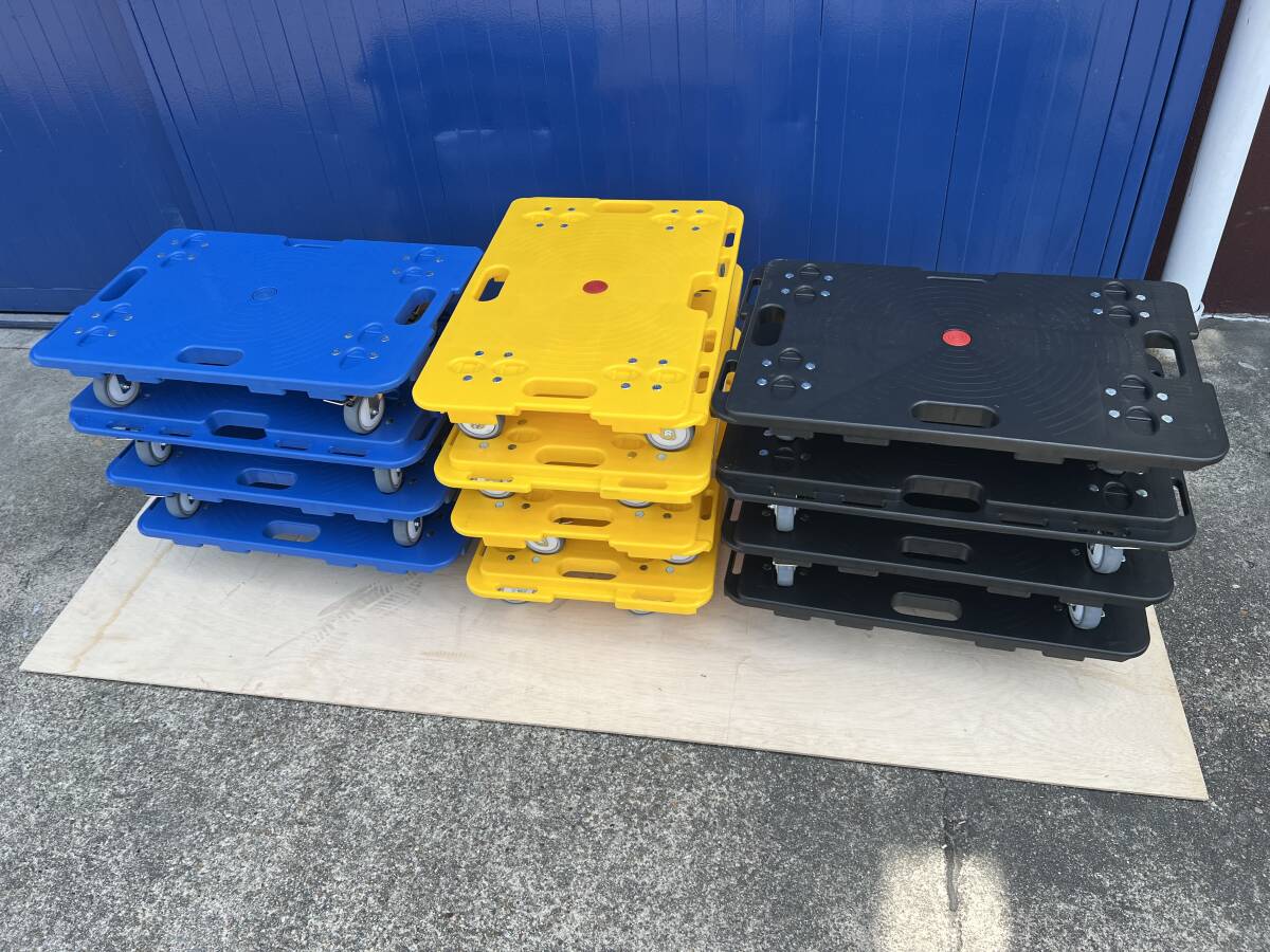 新品未使用訳あり　60×40cm　連結平台車4台セット　4輪回転キャスター　業務用　台車 運搬車 　連結台車　色選択可能