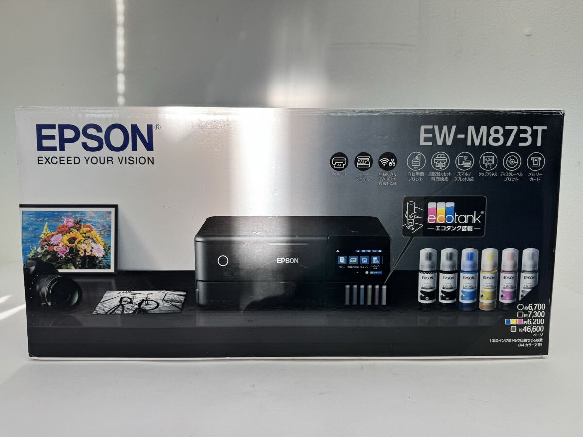 ●売り切り 高画質モデル EPSON エコタンク EW-M873T インクジェットプリンター 複合機 6色インク Wi-Fi対応 外箱・説明書付　現状品