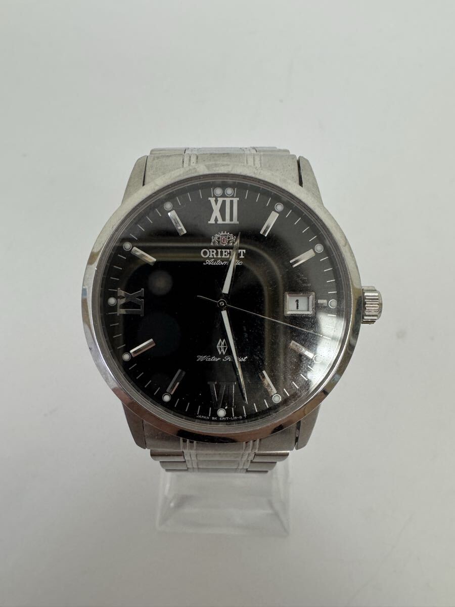 ●売り切り　ORIENT オリエント ER1T-C0-B 腕時計 自動巻き オートマチック 黒文字盤 ステンレスデイト メンズ 稼働品　現状品