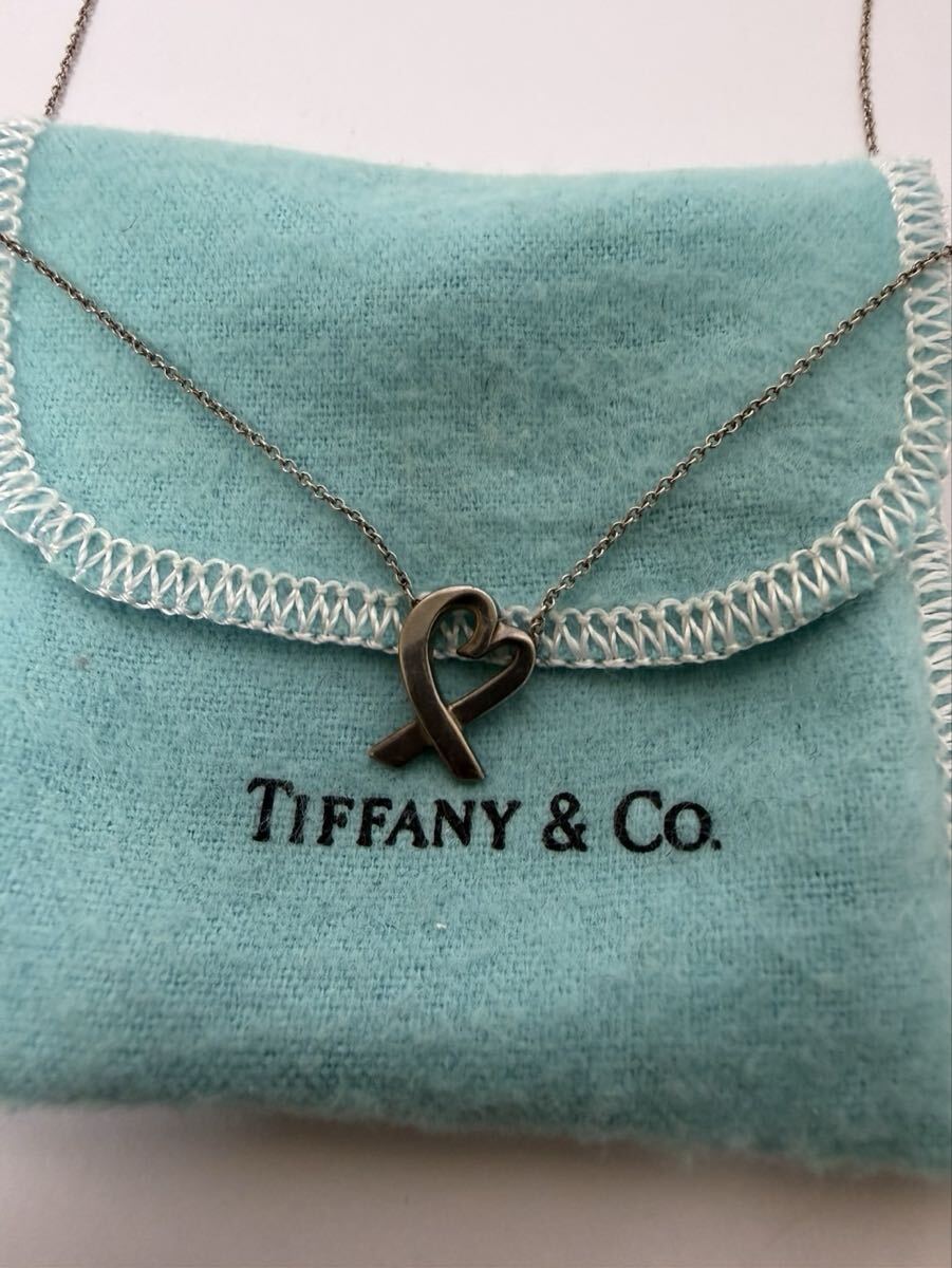 ●売り切り　TIFFANY&Co. ティファニー ラビングハート ネックレス シルバー925 パロマ・ピカソ 刻印あり ポーチ付き　SV925 現状品