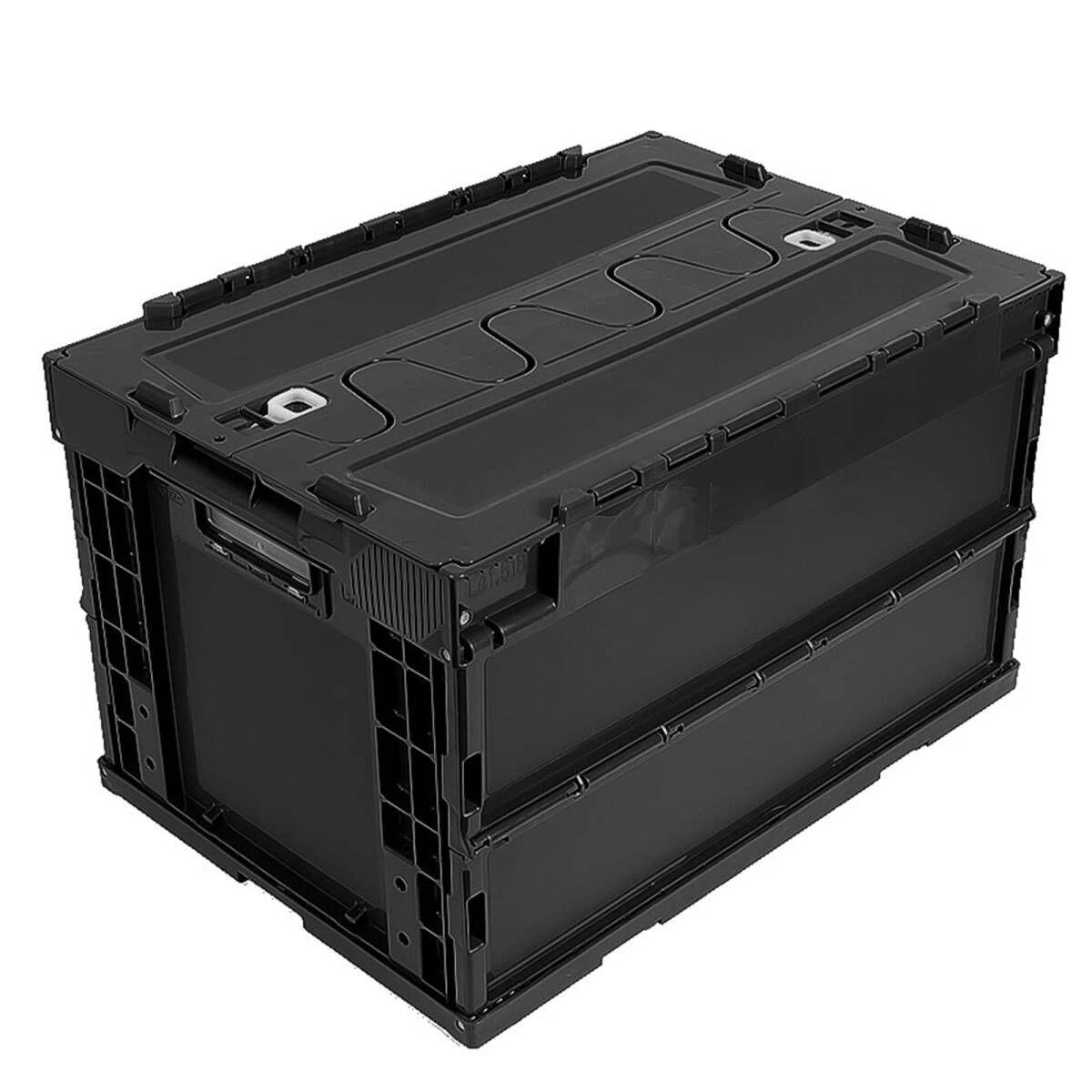 日本製 コンテナ ボックス 折り畳み 50l 耐久 取っ手付き 耐荷重 160キログラム 頑丈 軽量 収納ボックス 持ち運　r.h
