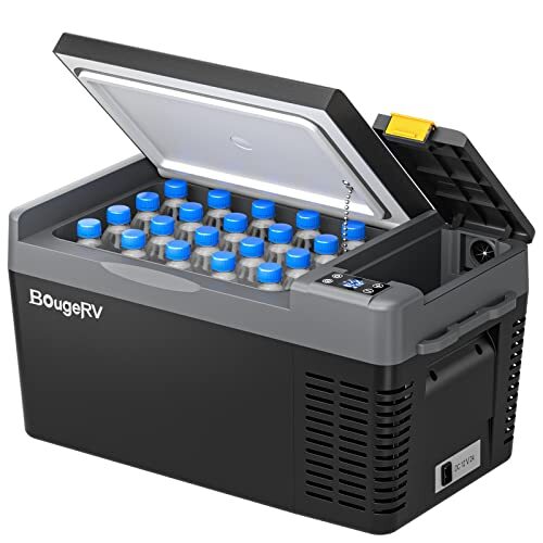 BougeRV ポータブル冷蔵庫 車載れいぞうこ 20L -22℃～10℃ 急速冷凍 【バッテリー内蔵可能・バッテリー別売】r.h