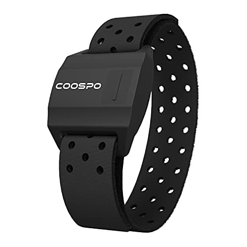 CooSpo 心拍計アームバンド ハートレート 付き光学式心拍センサー サポートスマートフォンとスマートウォッチ Blue　r.h