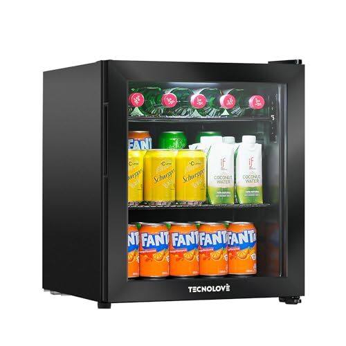タッチパネル調温 冷蔵庫 46L コンプレッサー式 0～22℃ ドリンク用 直冷式 幅43㎝ 自動霜取り 左右開き 庫内灯 r.h