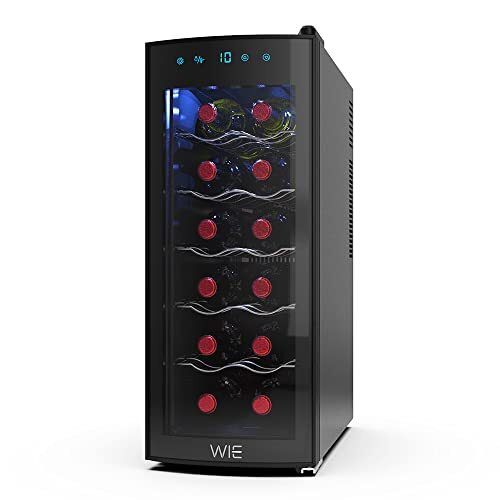 WIE ワインセラー 12本収納 省エネ エコ 振動抑制 恒温保湿 安定性能 【PSE安全認証+3層紫外線UVカット強化グ r.h