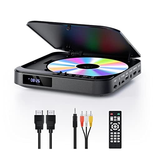 ミニDVDプレーヤー 1080PサポートFELEMAN DVD/CD再生専用モデル リージョンフリー CPRM対応、録画し r.h