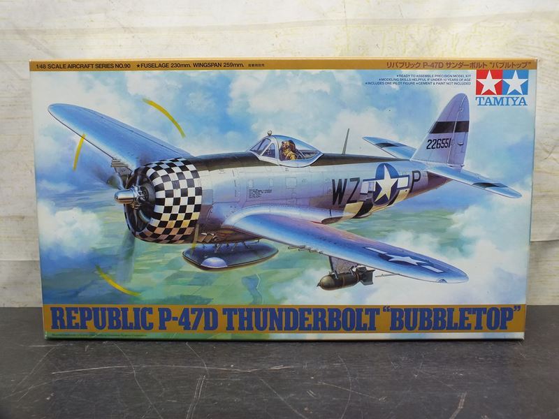 【風】 TAMIYA タミヤ 1/48 リパブリック P-47D サンダーボルト バブルトップ 未組立