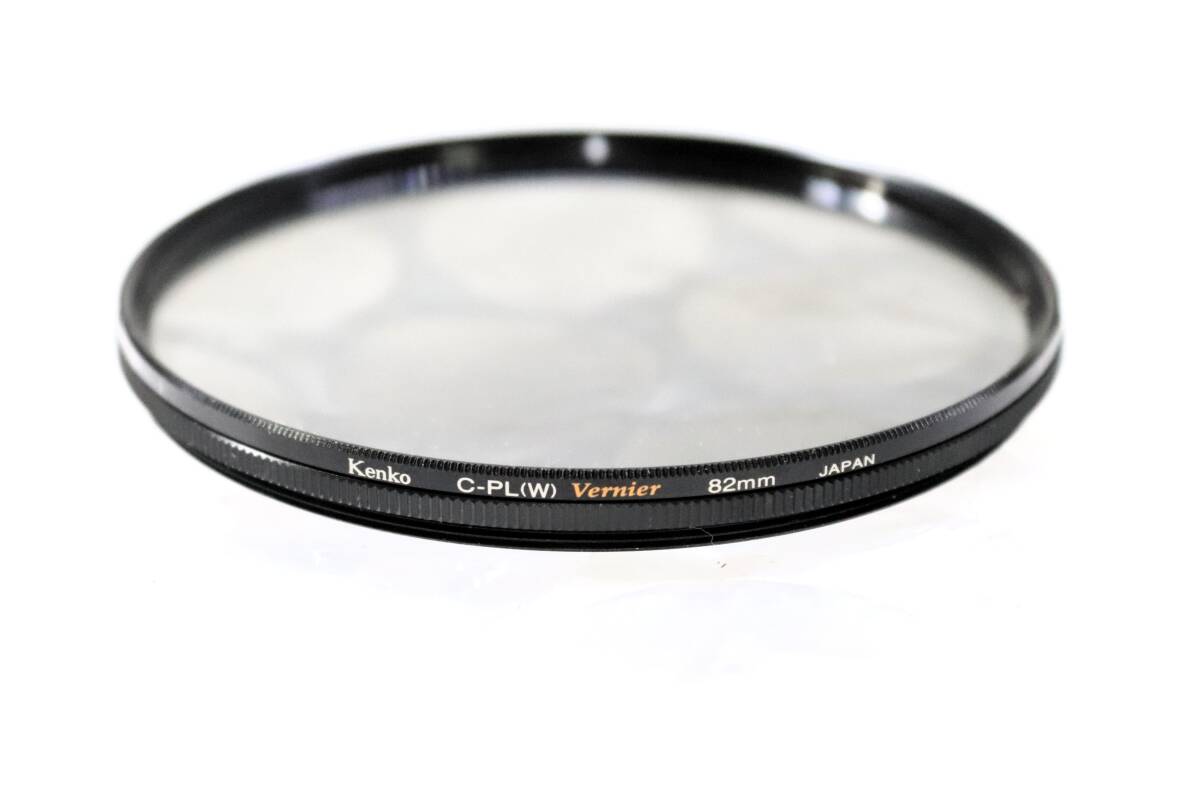 【希少/大口径】 Kenko C-PL(W) Vernier 82mm 円偏光フィルター バーニア目盛付き hk002