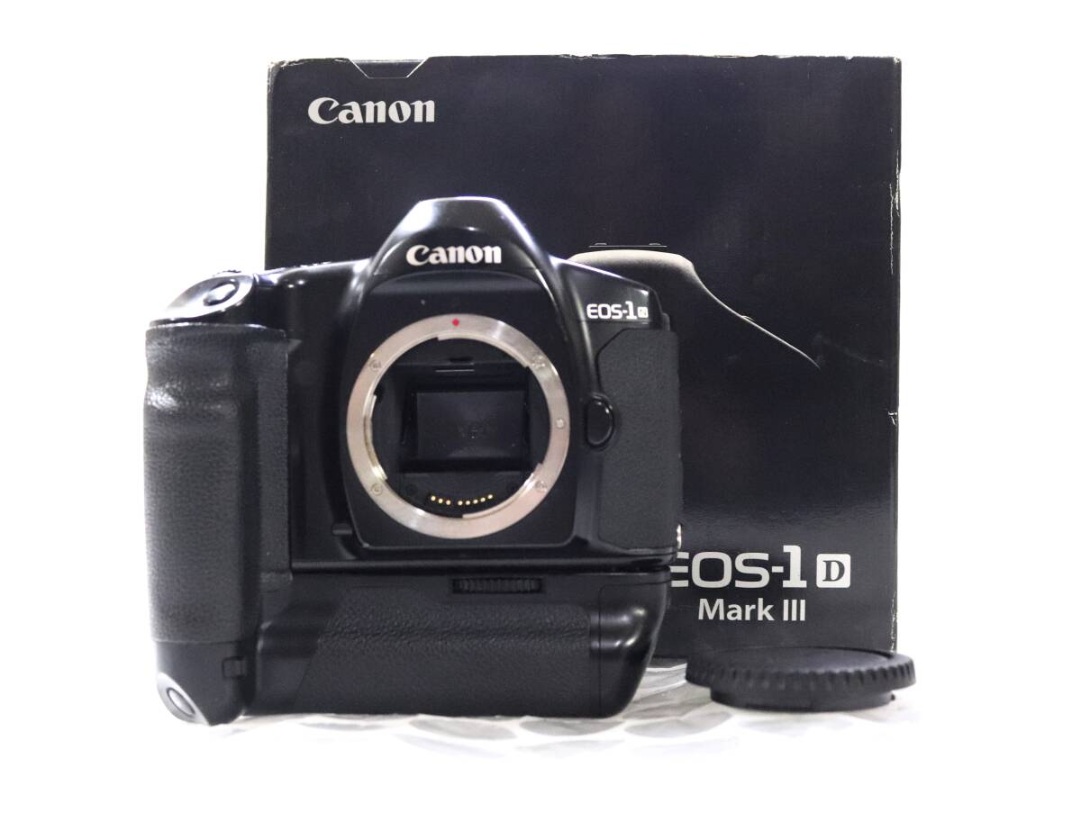  Canon EOS-1N ボディ パワーブースター付き EFマウント フィルム一眼レフ ジャンク 通電のみ