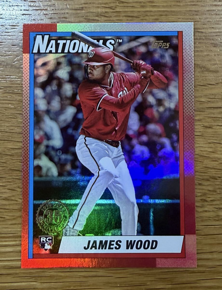 2025 Topps Update Series ジェームズ・ウッド James Wood 1990 Redux Silver Refractor #U90-28 RC