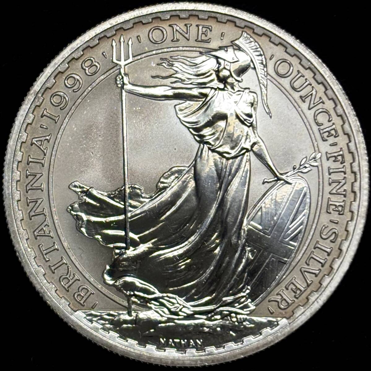 【イギリス大型銀貨】(32.6g純銀 直径40mm 1998年銘 マットプルーフ)