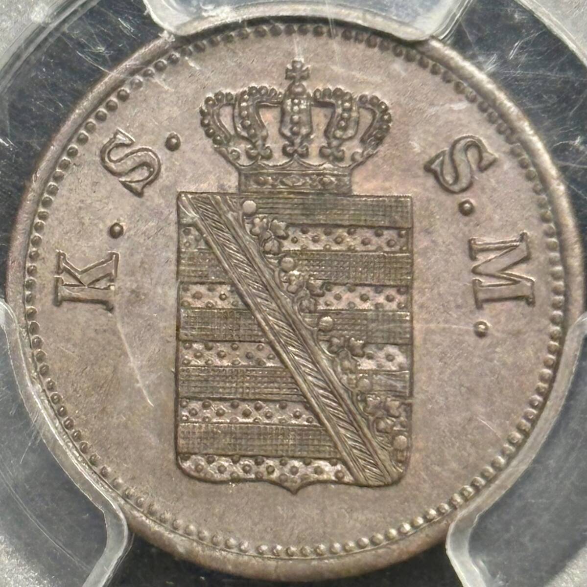 【ドイツ銅貨】(PCGS-MS63BN 1859年)