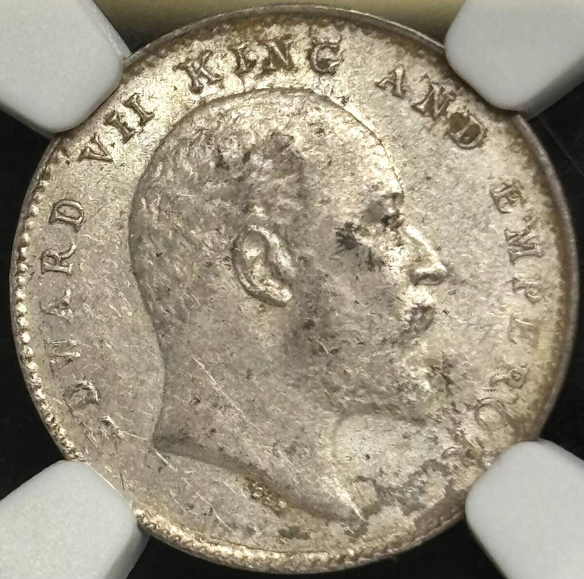 【英領インド銀貨】(NGC-MS61 1907年)