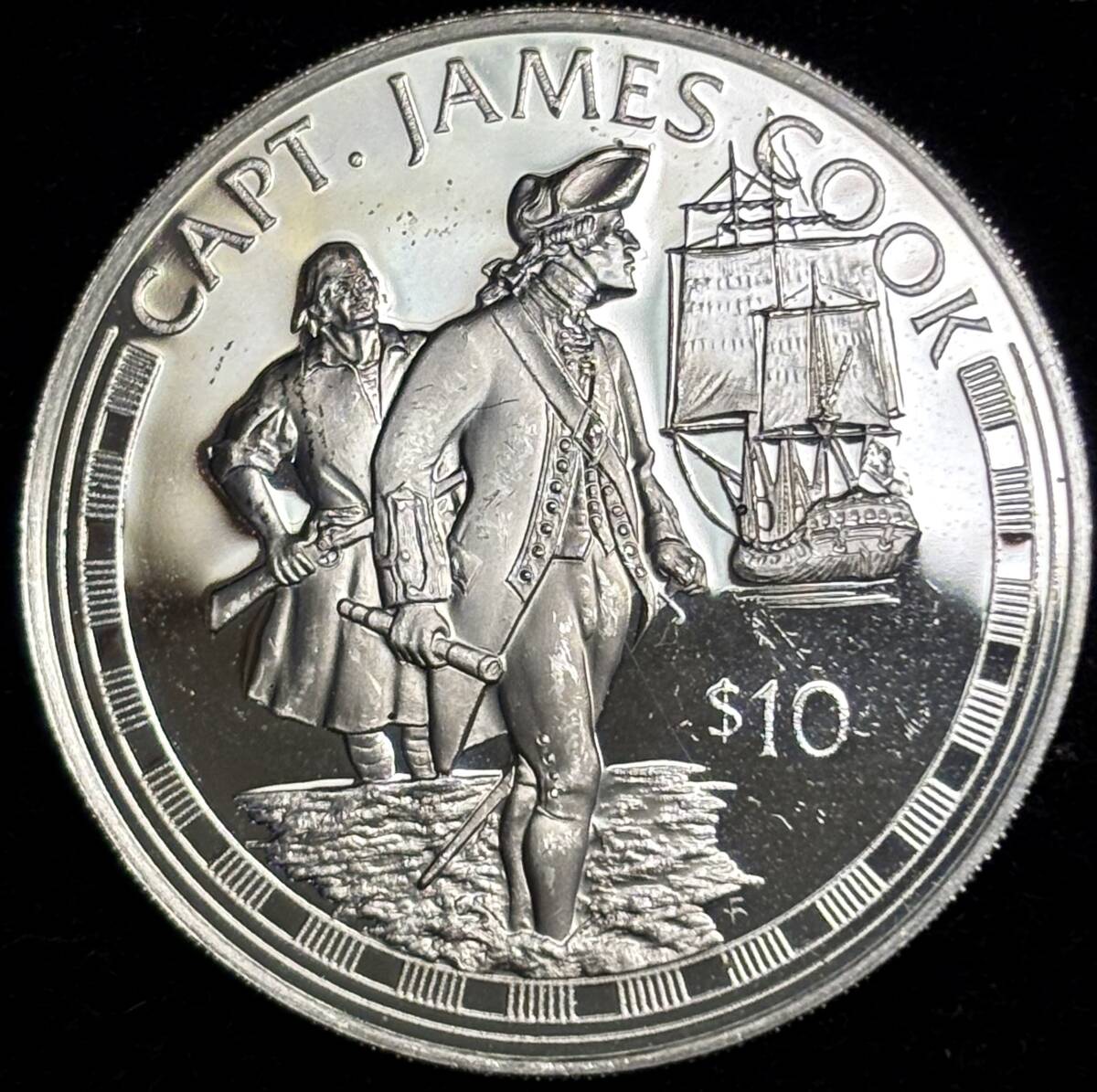 【英領クック諸島銀貨】(1994年銘 14.8g 直径32mm プルーフ)