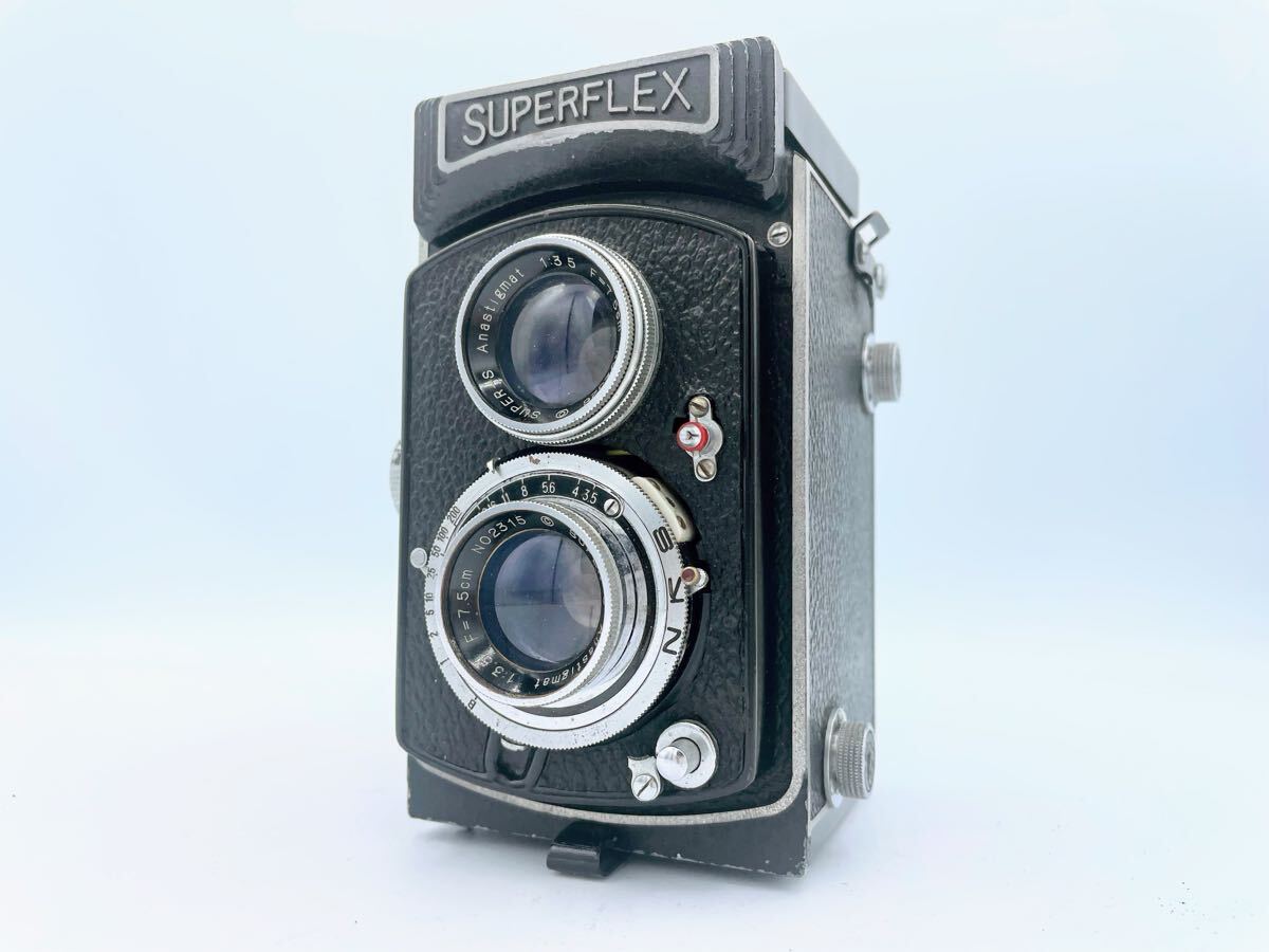 SUPERFLEX 二眼レフカメラ 75mm F3.5 6×6判 120フィルム ジャンク
