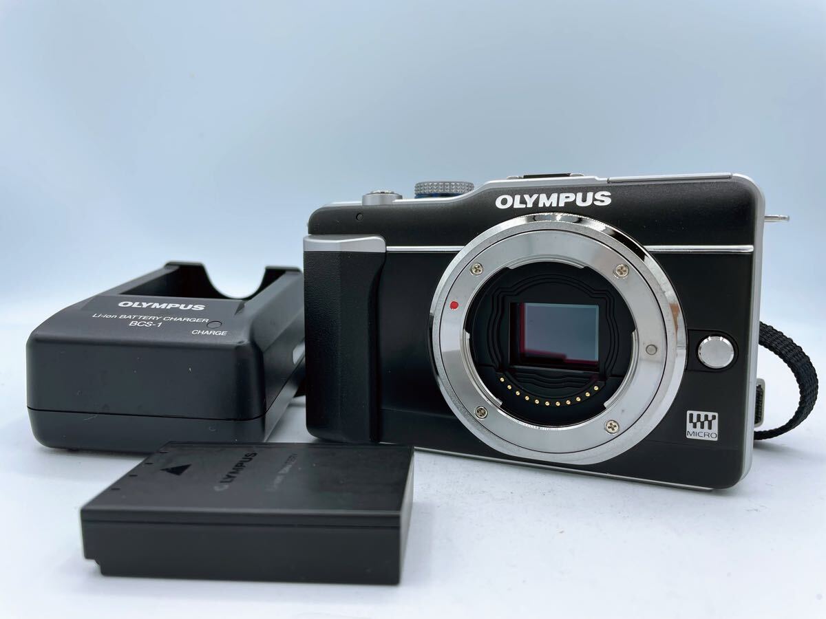 【美品】OLYMPUS E-PL1 難あり 実用品 OLYMPUS ミラーレス一眼 デジタルカメラ ブラック ボディ オリンパス