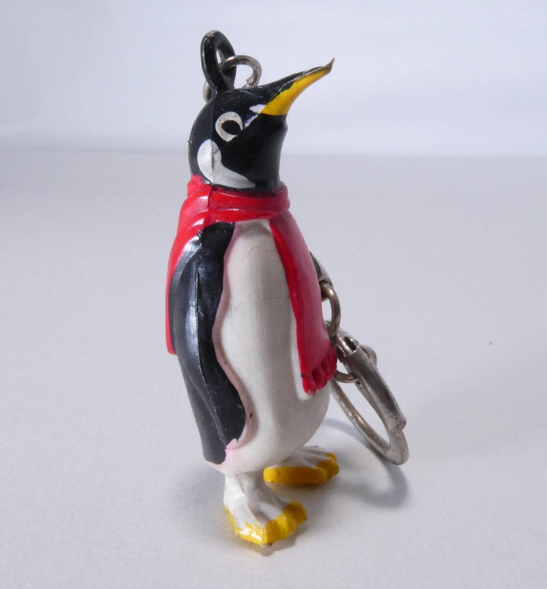 昭和レトロ 当時物 ペンギン キーホルダー マフラー ファンシー キーリング アンティーク ヴィンテージ 雑貨 当時モノ