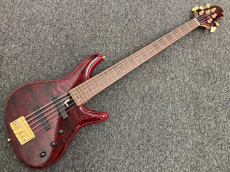 ◆ Sugi NB5 IR POP/ALD2P GLR ◆ スギ　パッシブ 5弦ベース　バールポプラトップ　35インチ　セミハードケース付属です♪中古