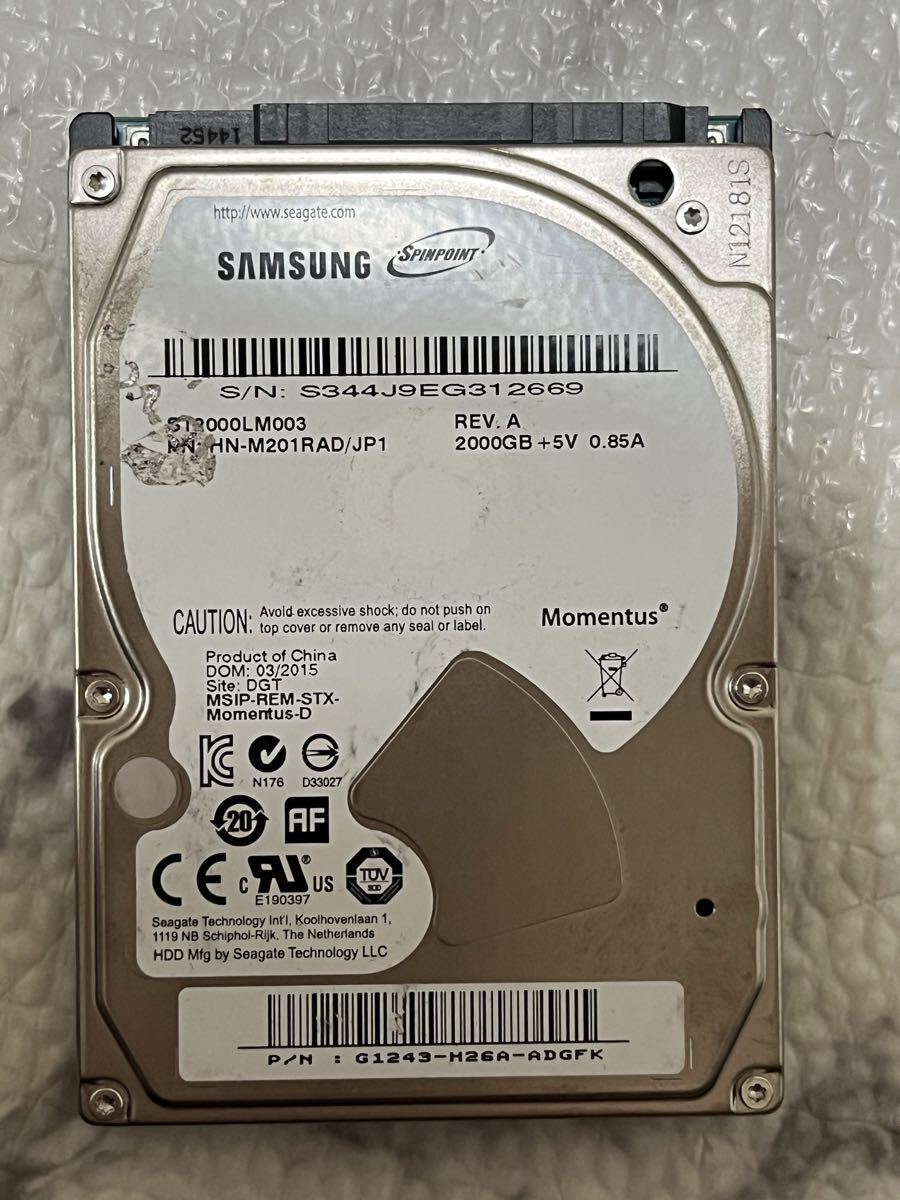 Samsung Momentus 2000GB HDD st2000lm003
