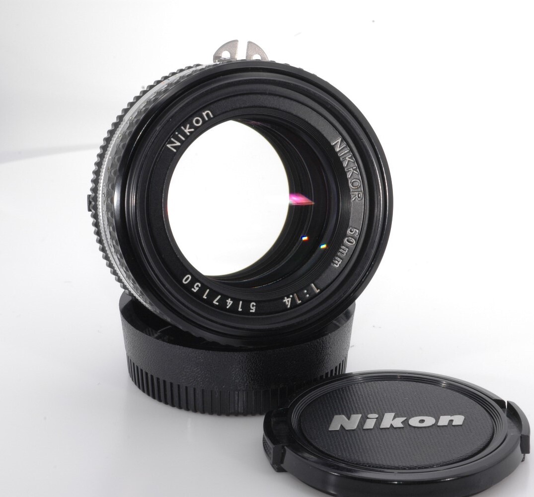 上美品☆初期保証 Nikon ニコン Ai-s Ais Nikkor 50mm f/1.4 MFレンズ 清潔感溢れる綺麗な外観 クリアな光学 完動品☆