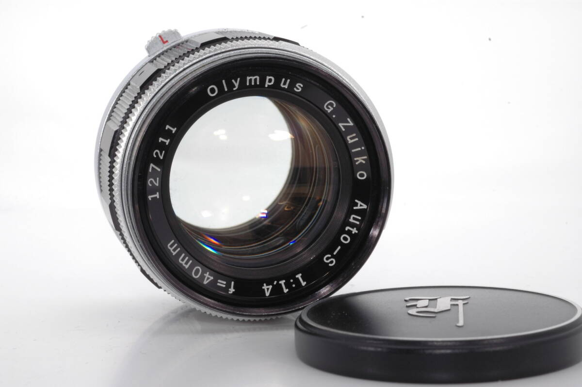 美品☆初期保証付☆Olympus G.Zuiko Auto-S 40mm f/1.4 MF オールドレンズ Pen F FT FV 清潔感溢れる綺麗な外観 完動品☆