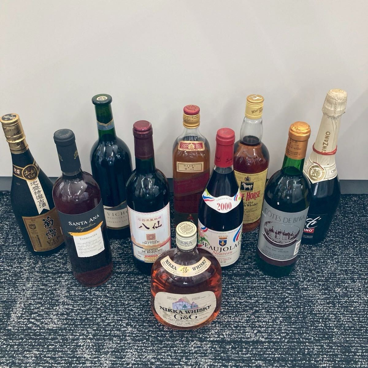 1円〜！【お酒10本おまとめ①】 お酒 古酒 果実酒 洋酒 ワイン ウイスキー ブランデー リキュール ナポレオン 赤 ヴィンテージ［0365］