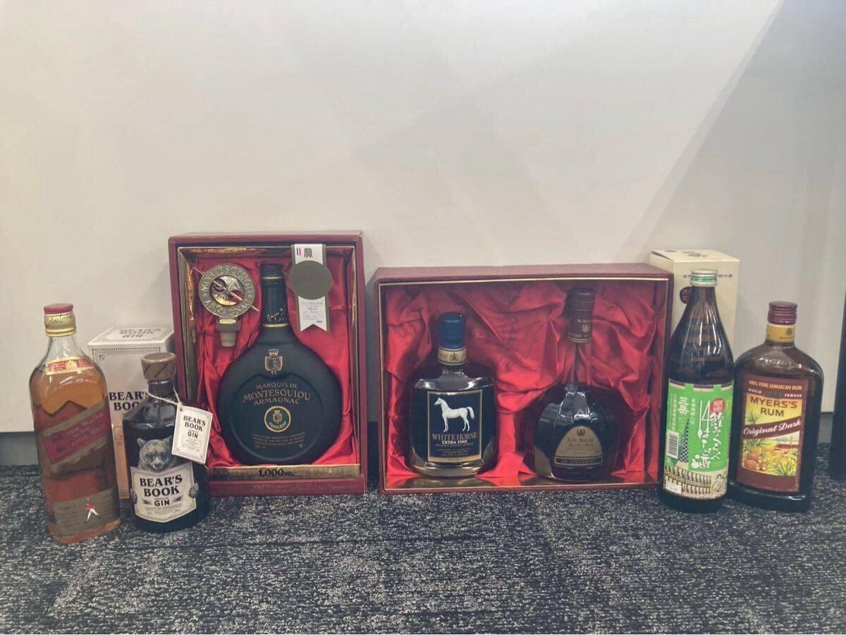 1円〜！【おさけ7本おまとめ】 お酒 古酒 洋酒 本格焼酎 ウイスキー ブランデー ナポレオン ヴィンテージ 三岳 コレクション［0352］