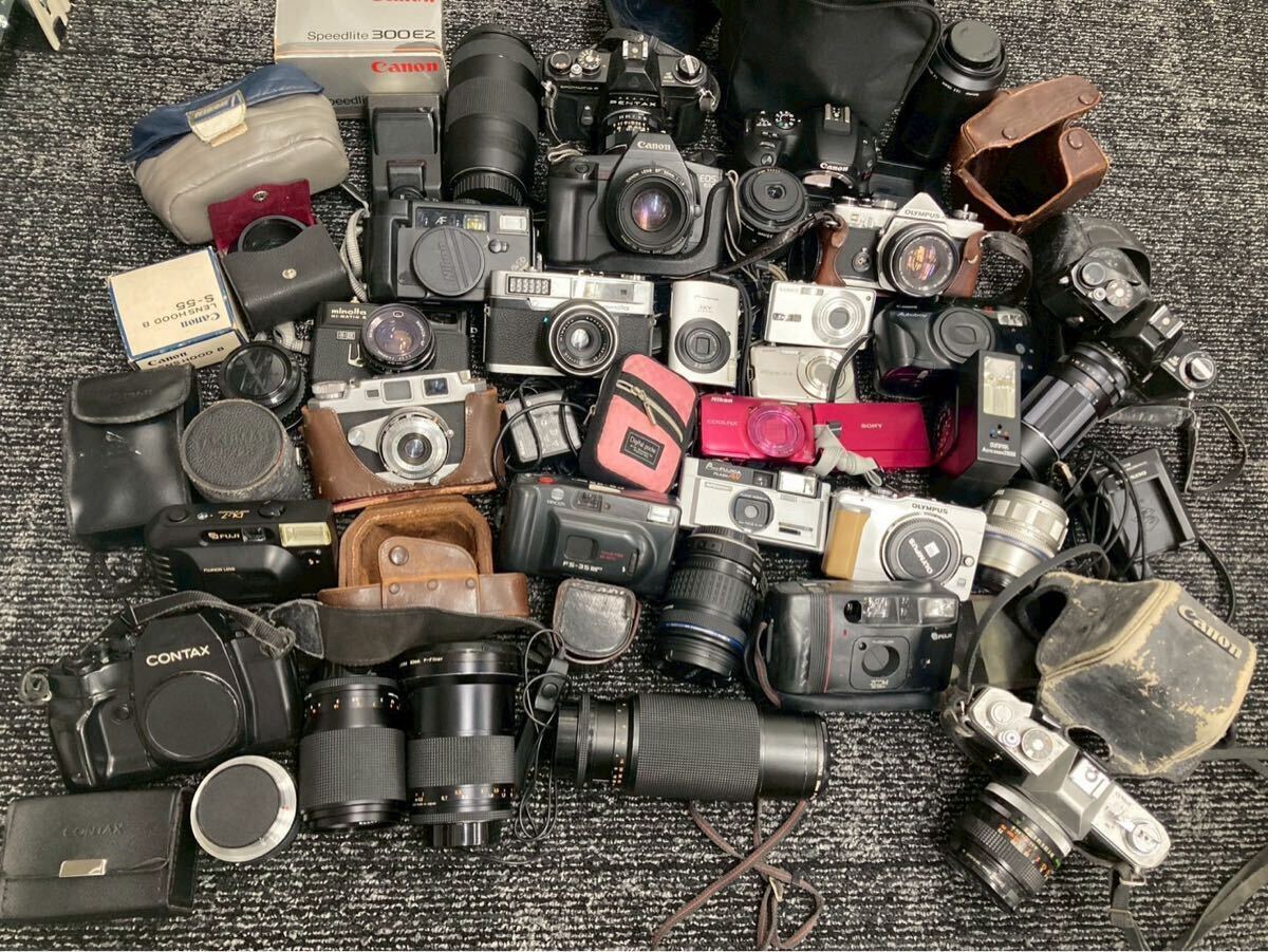 1円〜！【カメラ・レンズ大量おまとめ】 Canon キャノン SONY OLYMPUS カメラ レンズ フィルムカメラ デジタルカメラ ヴィンテージ［0354］