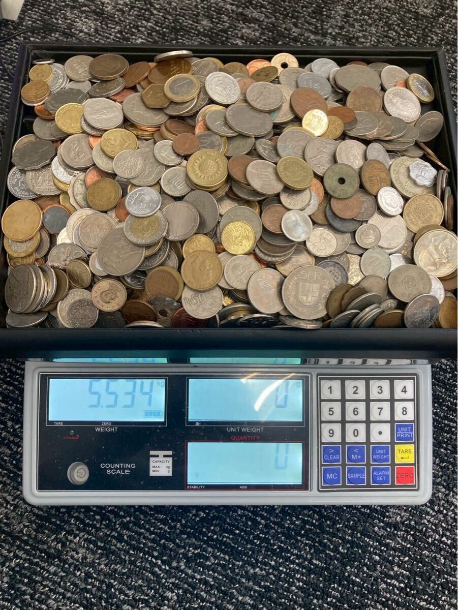 1円〜！【5kg Over 大量おまとめ】 外国コイン 外国銭 硬貨 コイン 貨幣 古銭 コレクション アンティーク ヴィンテージ［0353］