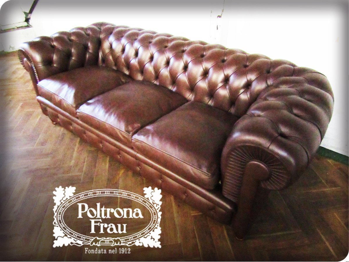■展示品■Poltrona Frau/ポルトローナフラウ■イタリア■IDC大塚家具■Chester/チェスター■総革■3人掛けソファ■430万■ft9592k