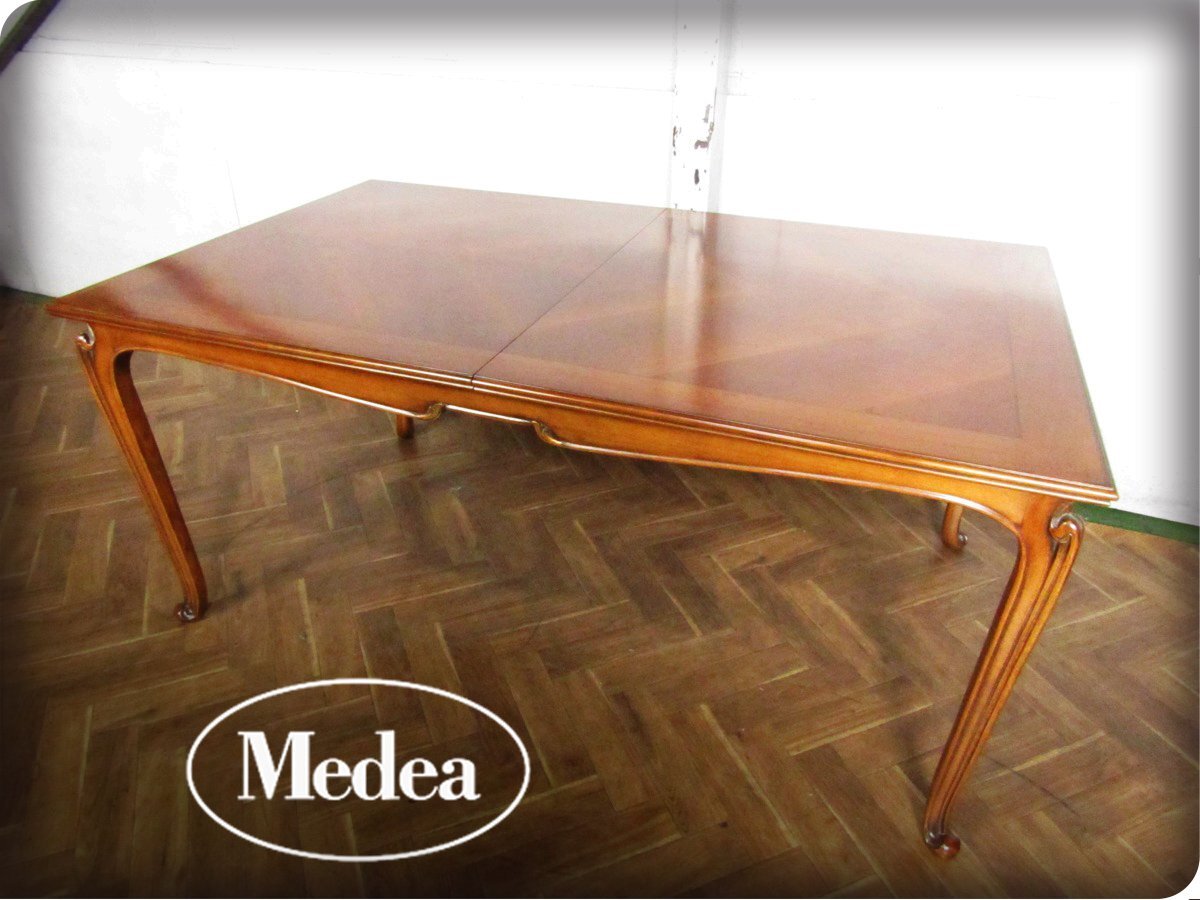 展示品/medea/イタリア最高級/IDC大塚家具/ART41/彫刻/レリーフ/アールヌーヴォー様式/クラシック/ダイニングテーブル/112万/spp550k