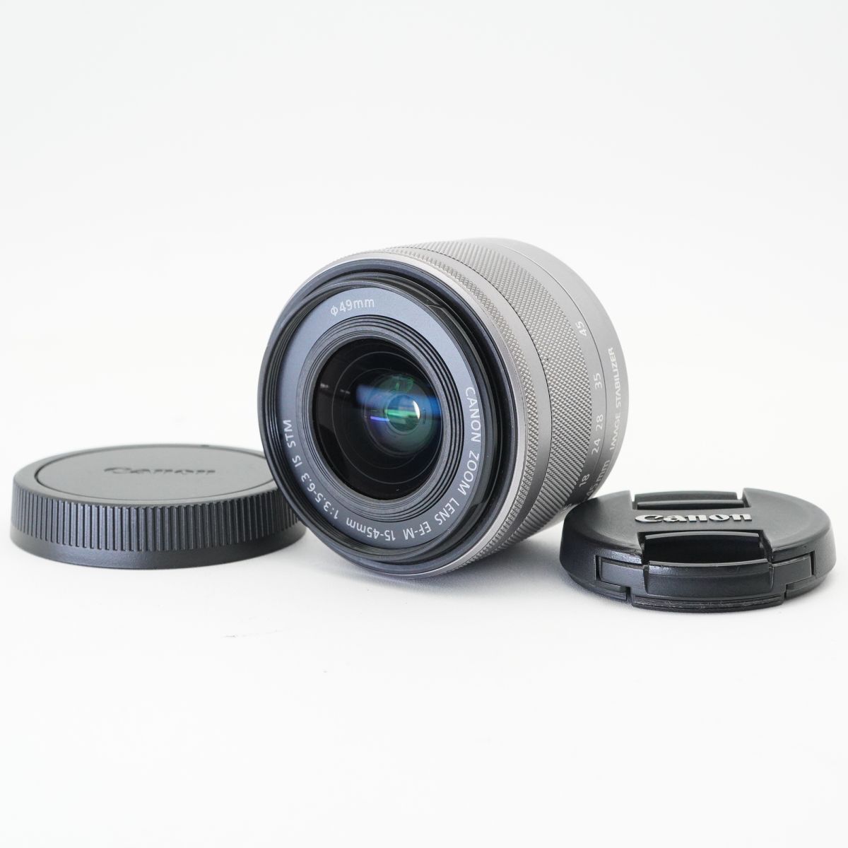 良品 動作確認済 Canon キヤノン EF-M 15-45mm F3.5-6.3 IS STM シルバー 標準ズームレンズ #e29AA9335