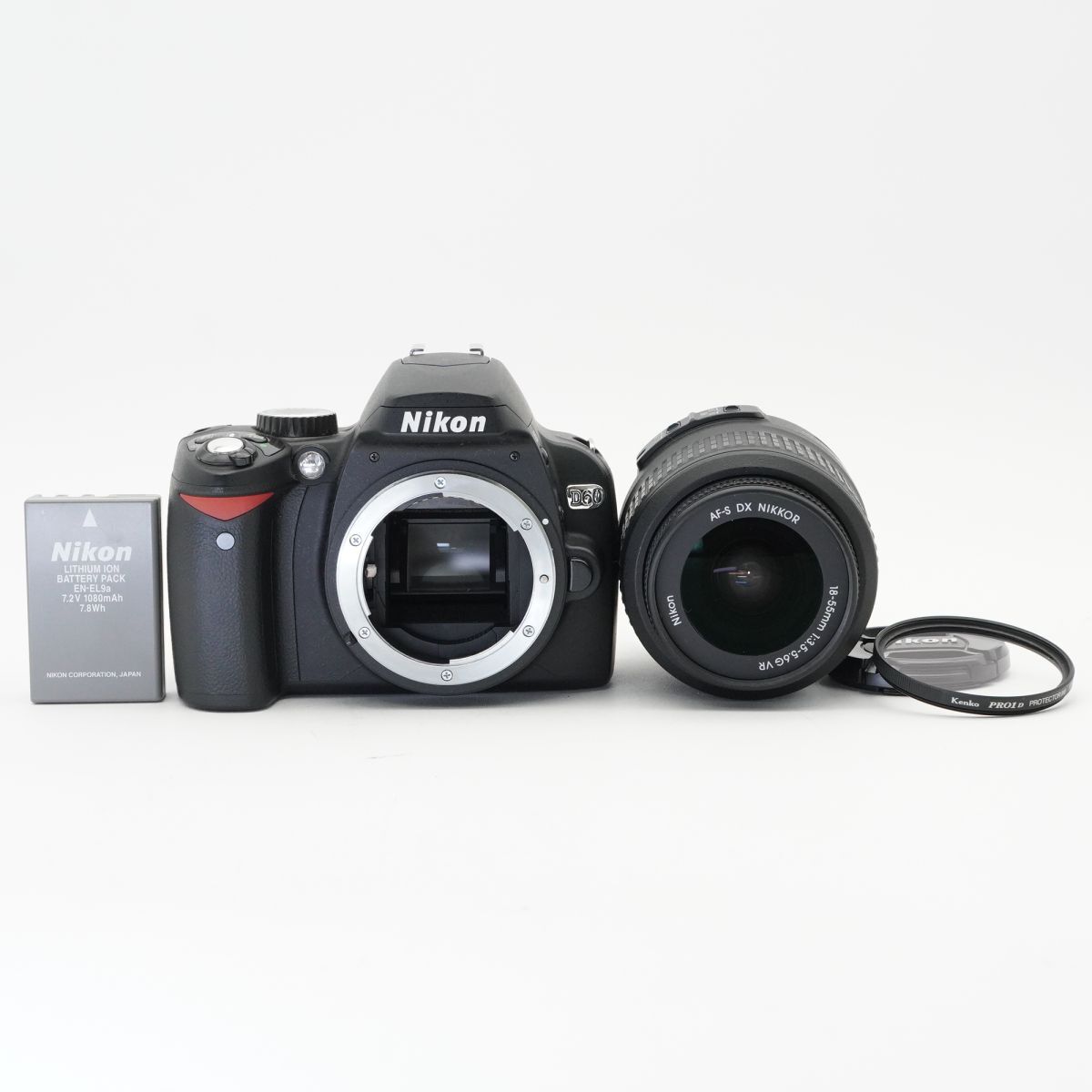 良品 動作確認済 ニコン Nikon D60 AF-S DX NIKKOR ED 18-55mm 1;3.5-5.6G VR デジタル一眼レフカメラ #e56B3338