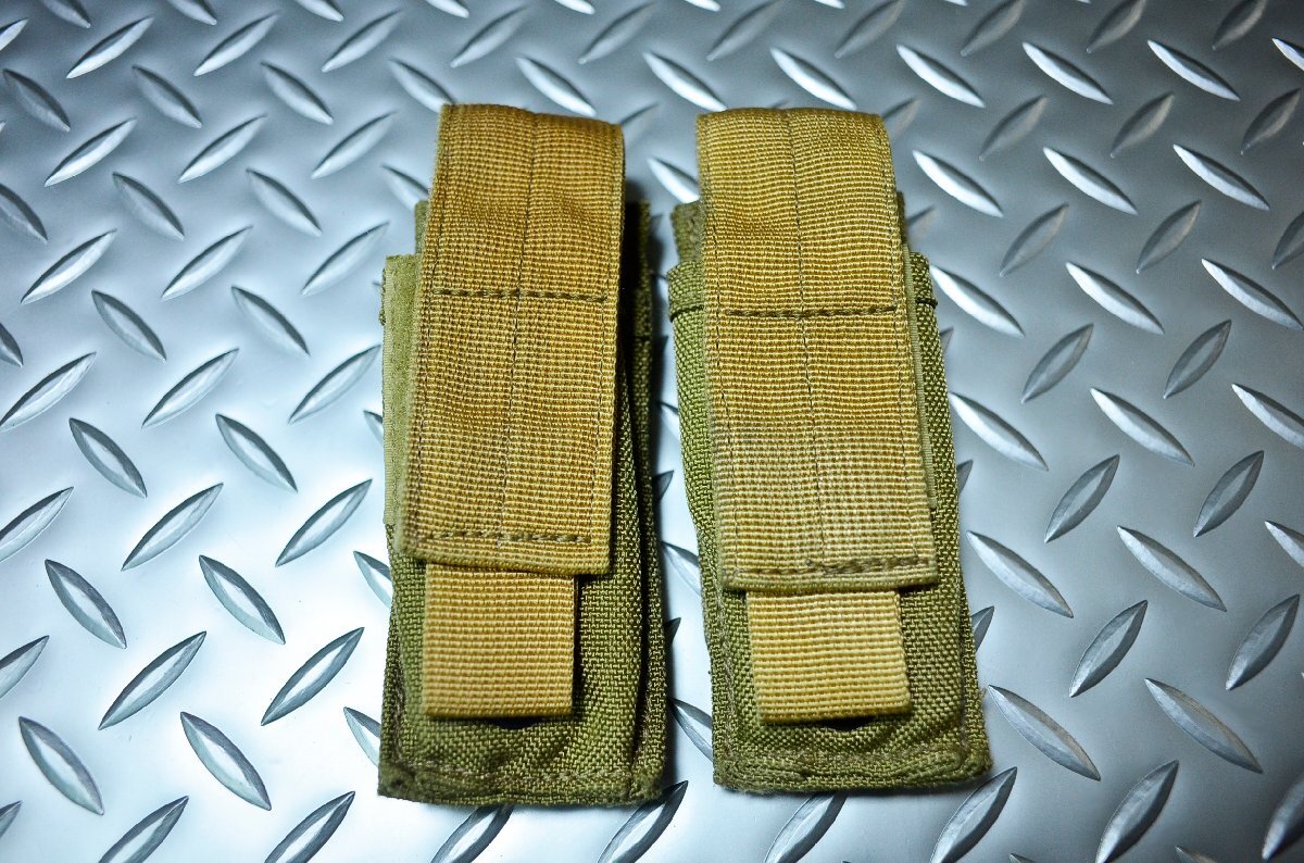 米軍☆Eagle MLCS M9 Flat Style Single Mag Pouch (Khaki) 2個セット☆SEAL SFLCS PJ DEVGRU EOD MBSS P226 マガジンポーチ