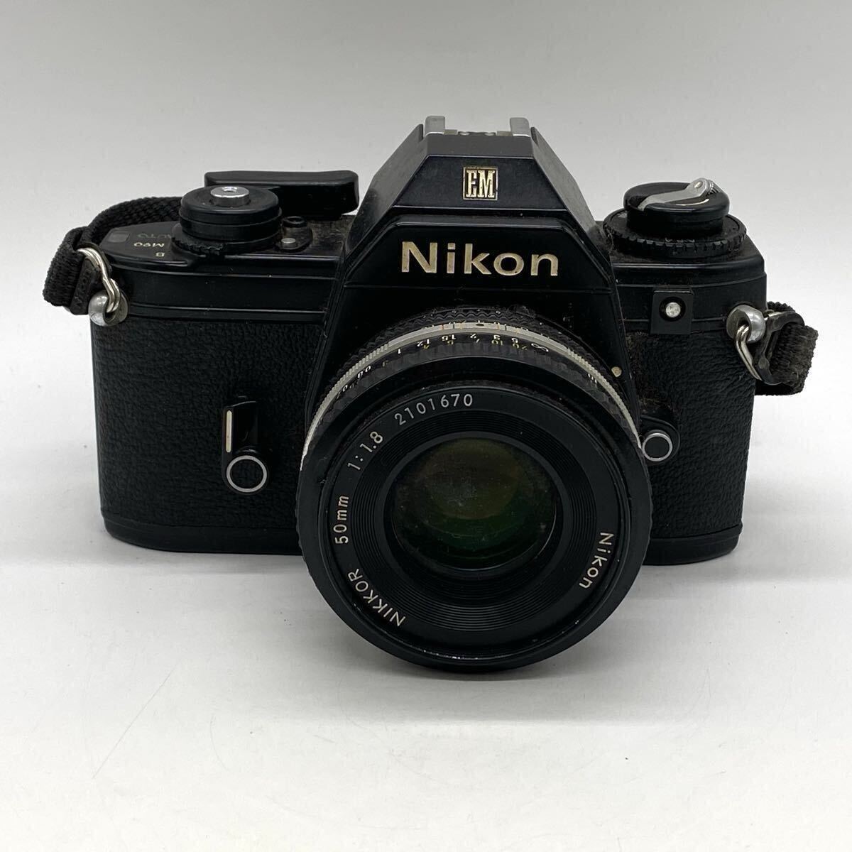 【5K15】1円スタート Nikon EM LENS NIKKOR 50mm 1:1.8 ニコン ニッコール フィルムカメラ レンズ ボディ 一眼レフカメラ ブラック