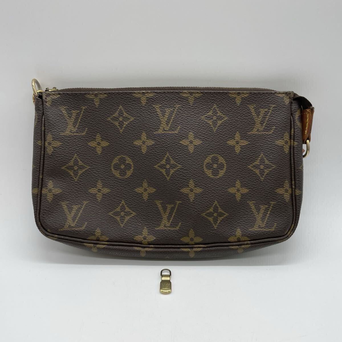 【5K10】1円スタート LOUIS VUITTON / VI1919 ルイヴィトン モノグラム ポシェット アクセソワール ポーチ ハンドバッグ ブラウン系 