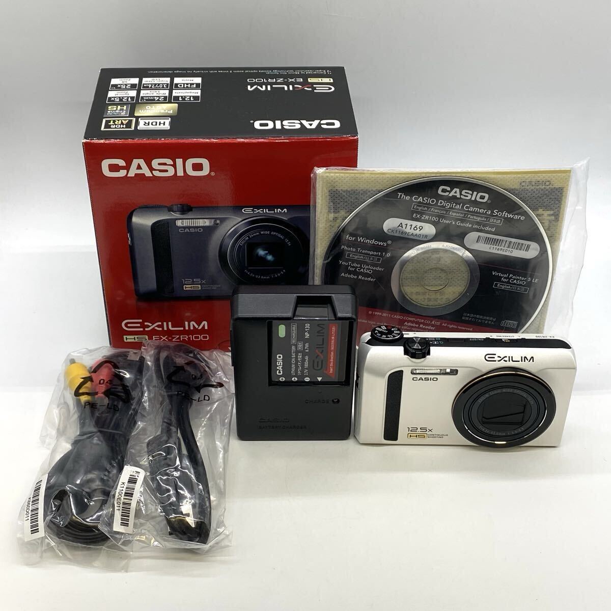 【5W21】1円スタート CASIO EXILM EX-ZR100 カシオ エクシリム コンパクトデジタルカメラ デジタルカメラ デジカメ コンデジ シルバー